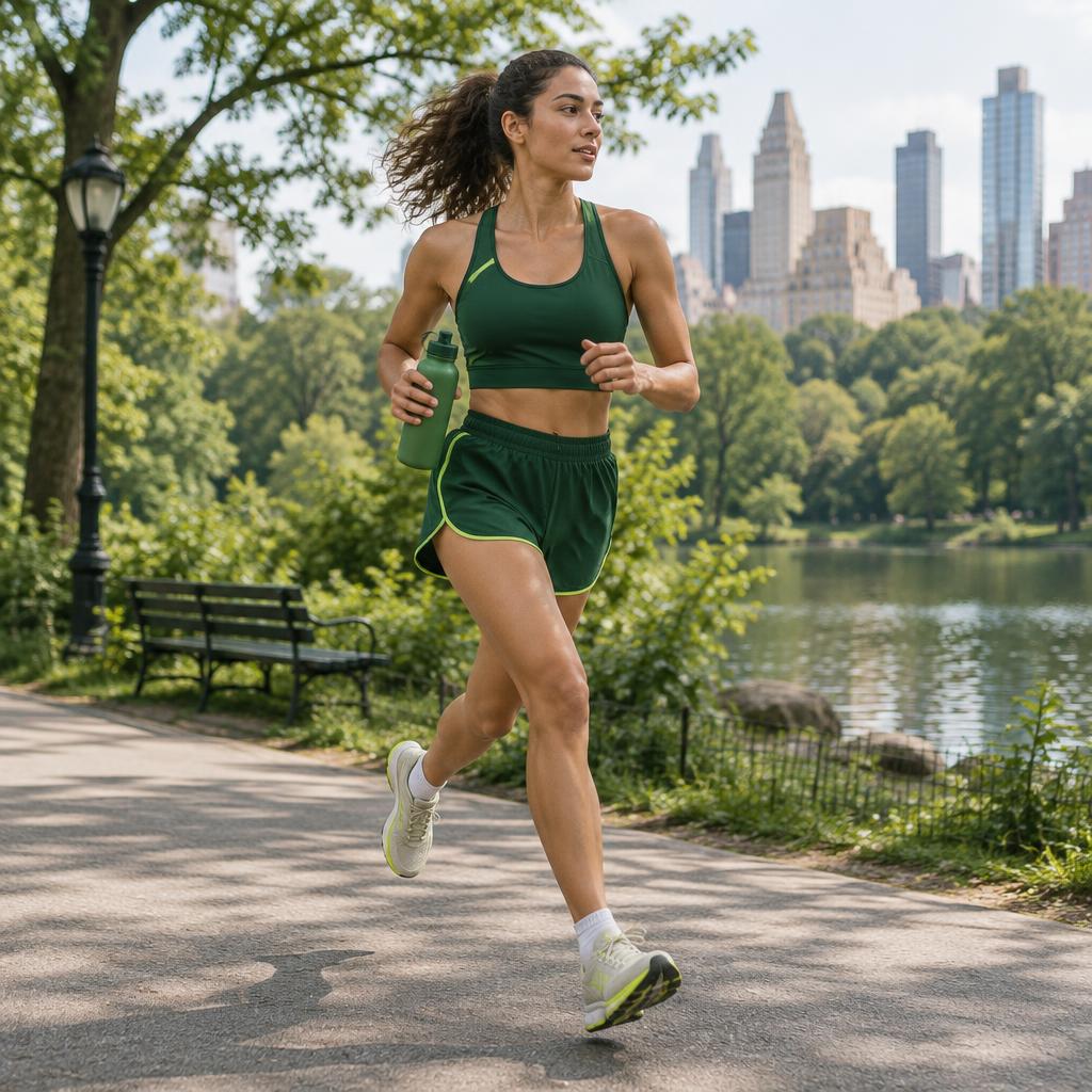 Runner training outside